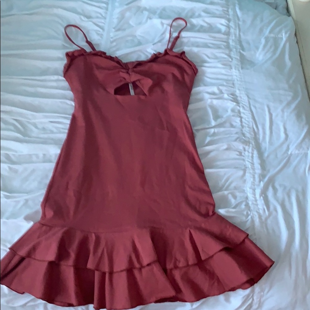 ASOS Ruffle Cutout Dress